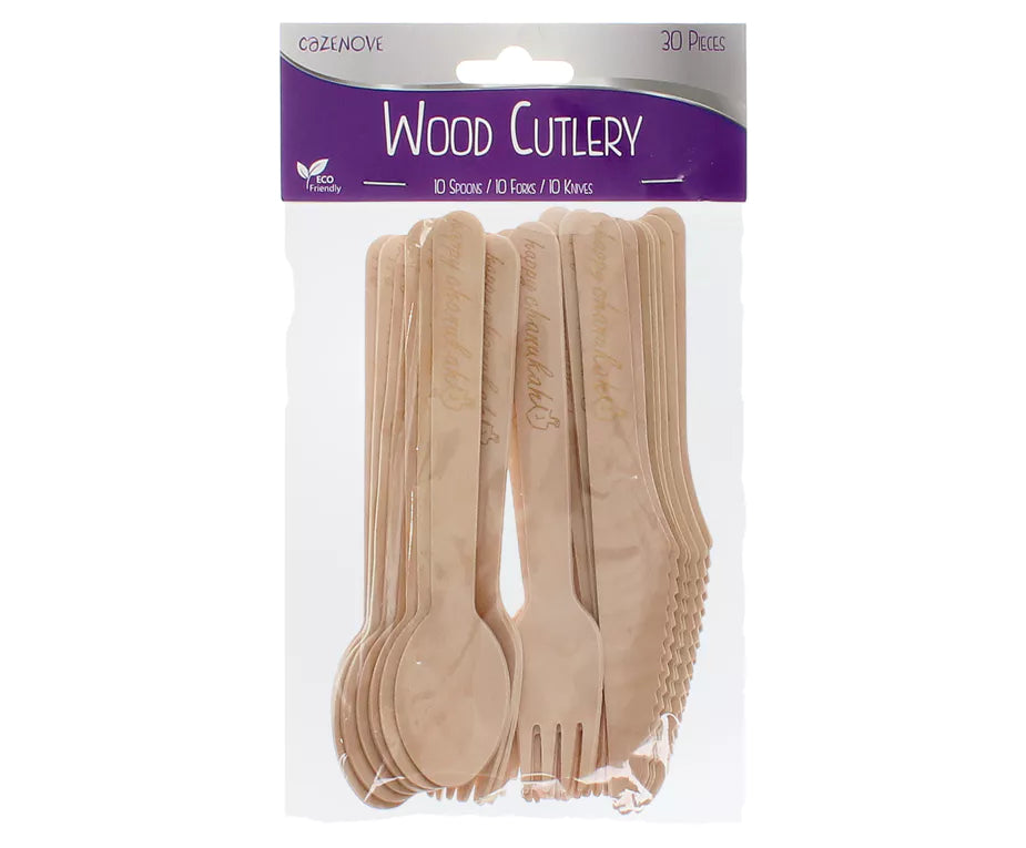 Wooden Chanukah Cutlery