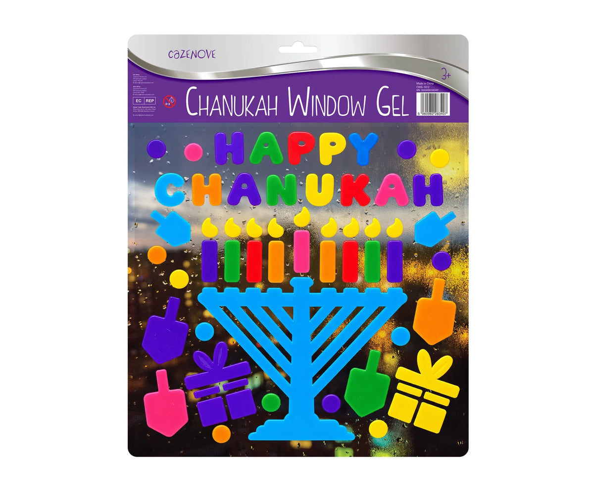 Chanukah Window Gel - Menorah