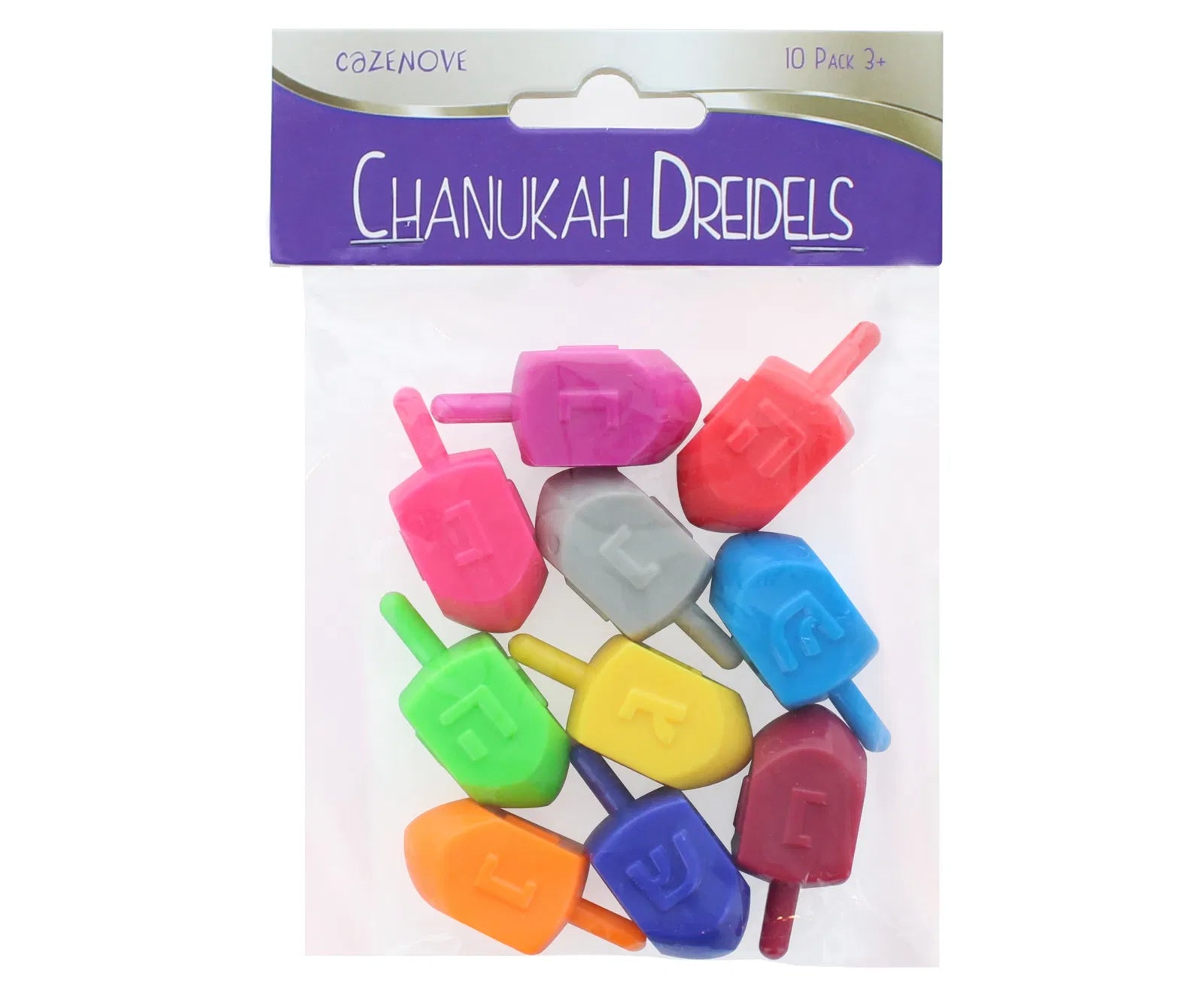 Pack of 10 Colored Dreidels