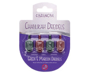 Forest Green & Maroon Dreidels