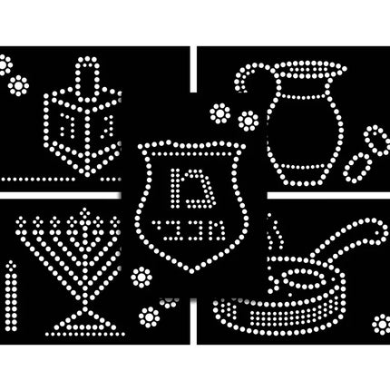 Chanukah Dotty Sticker Art 5PK