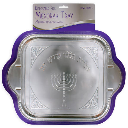 Foil Menorah Tray - Square