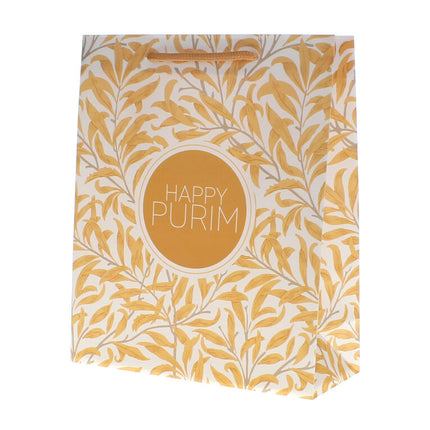 Purim UPVC gift Bag - Gold Leaf