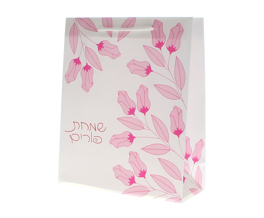 Purim UPVC gift Bag - Pink Tulip