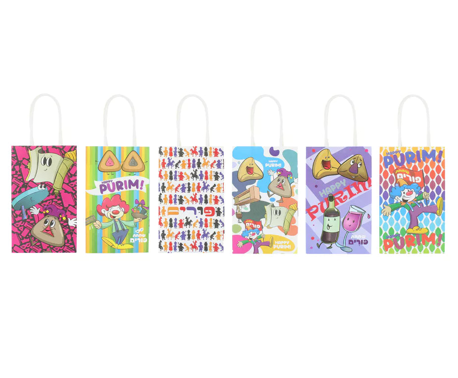 Pack of 6 Mini Paper Treat Bags (3 Types)