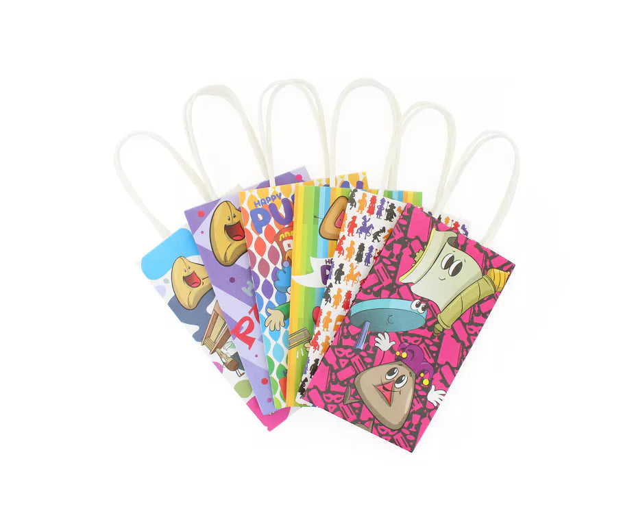 Pack of 6 Mini Paper Treat Bags (3 Types)