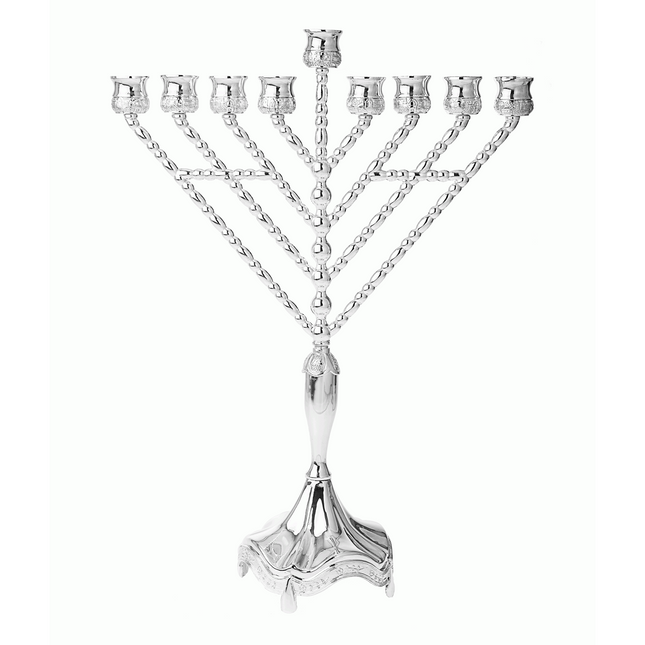 Silver Plated Rambam Menorah