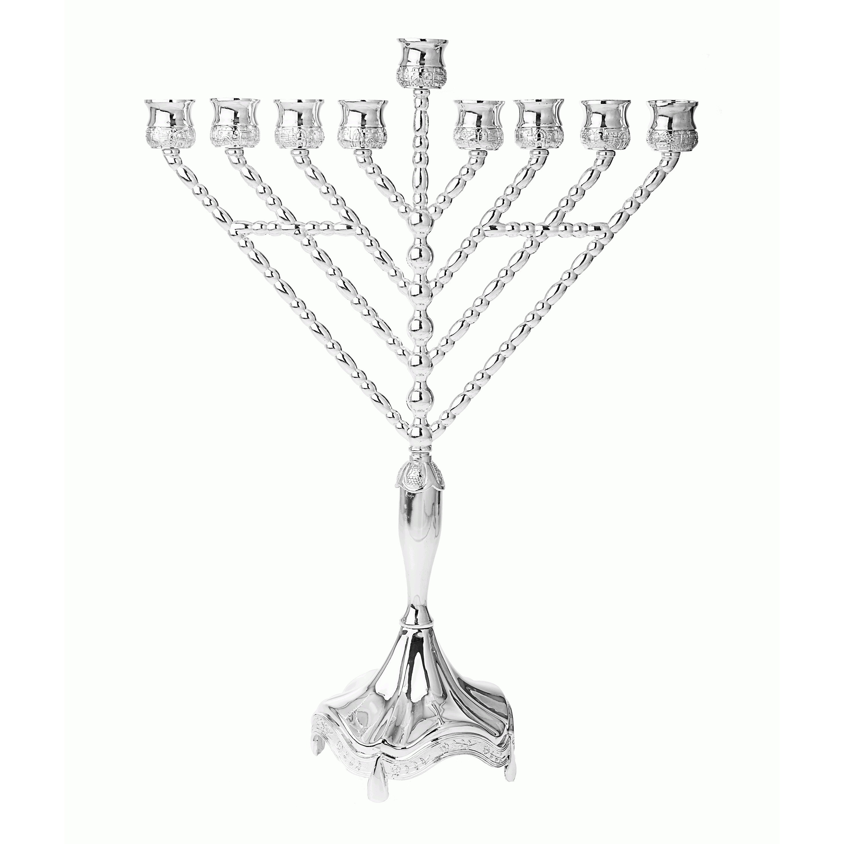 Silver Plated Rambam Menorah