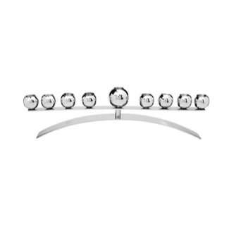 17" Stainless Steel Modern Menorah