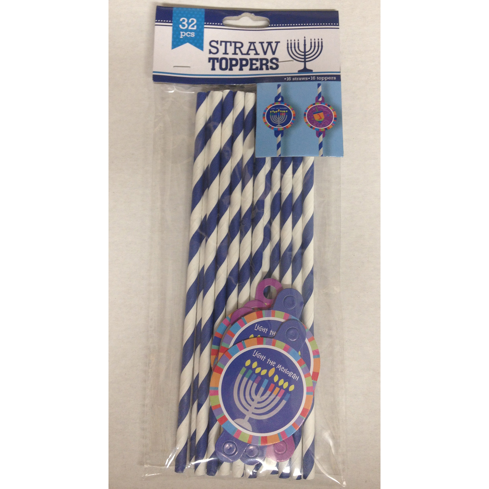 Chanukah Straw Toppers