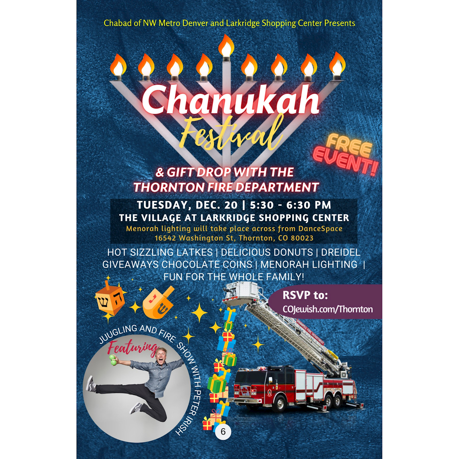 Chanukah - Menorah Lighting #6 - Flyer
