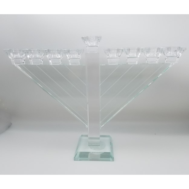 Glass Rambam Menorah