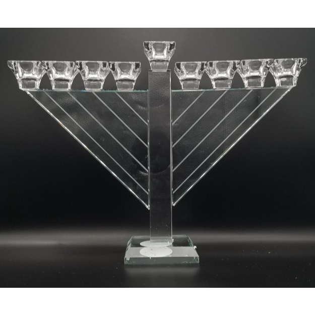 Glass Rambam Menorah