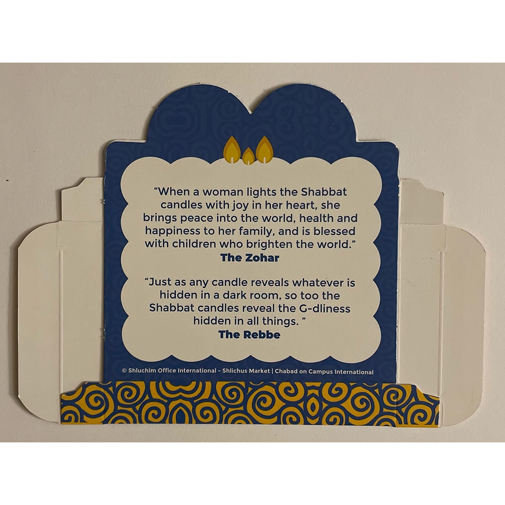 Pre-Packed Neshek Box & Brochure With Tea Lights and Matchbook - Chabad on Campus - 50PK