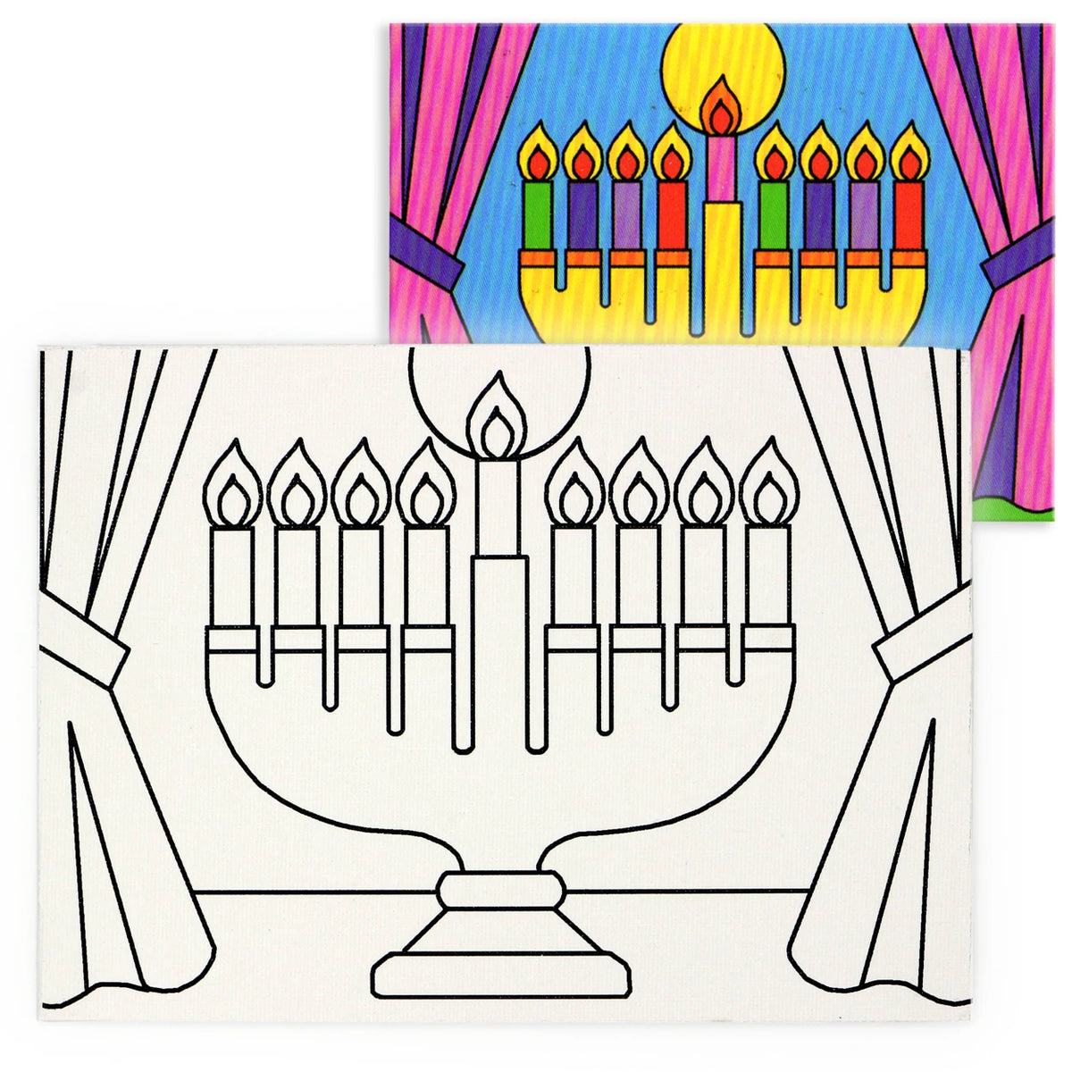 Chanukah Menorah Canvas Art Boards 12pk