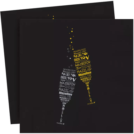 Mazel Tov Napkins - Champagne Glasses