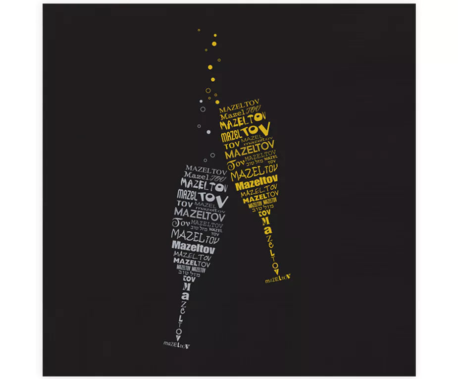 Mazel Tov Napkins - Champagne Glasses