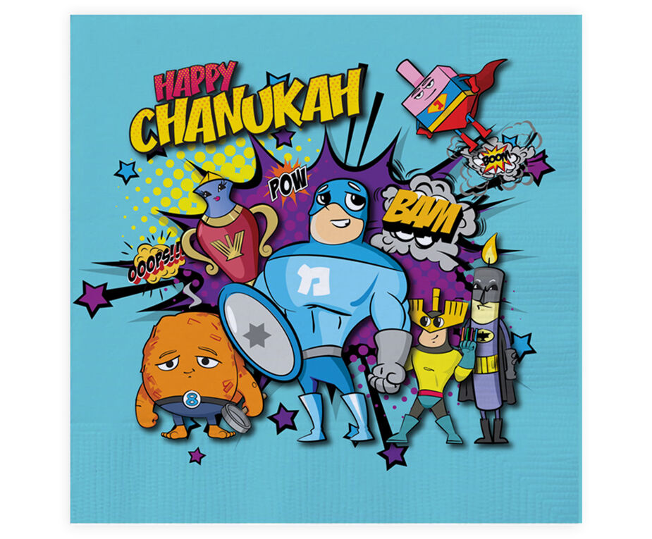 Chanukah Superhero Napkins