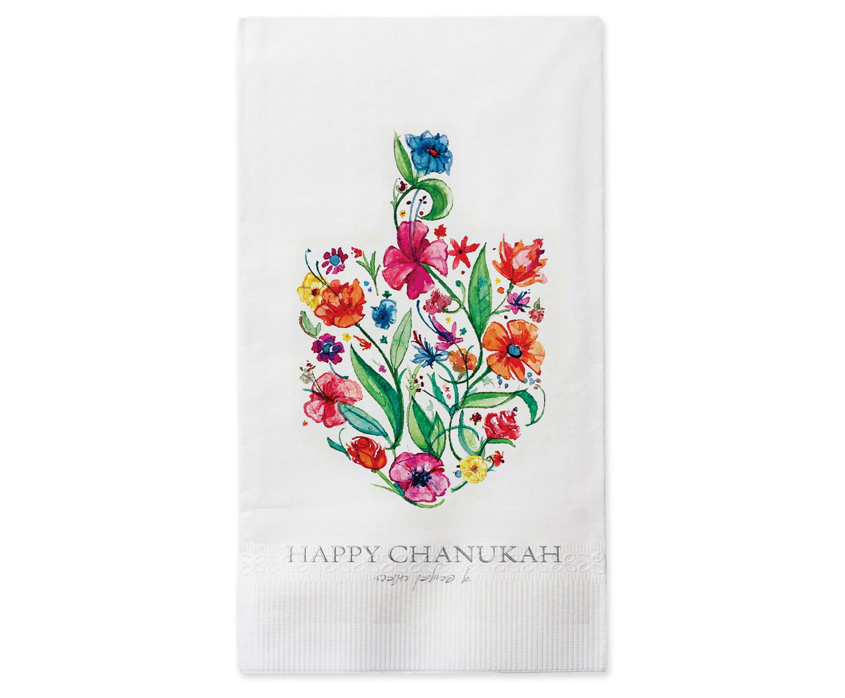 Chanukah Napkin Floral Design