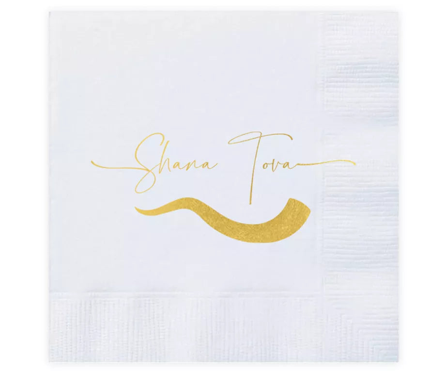 New Year Napkin - Shofar Design 20PK