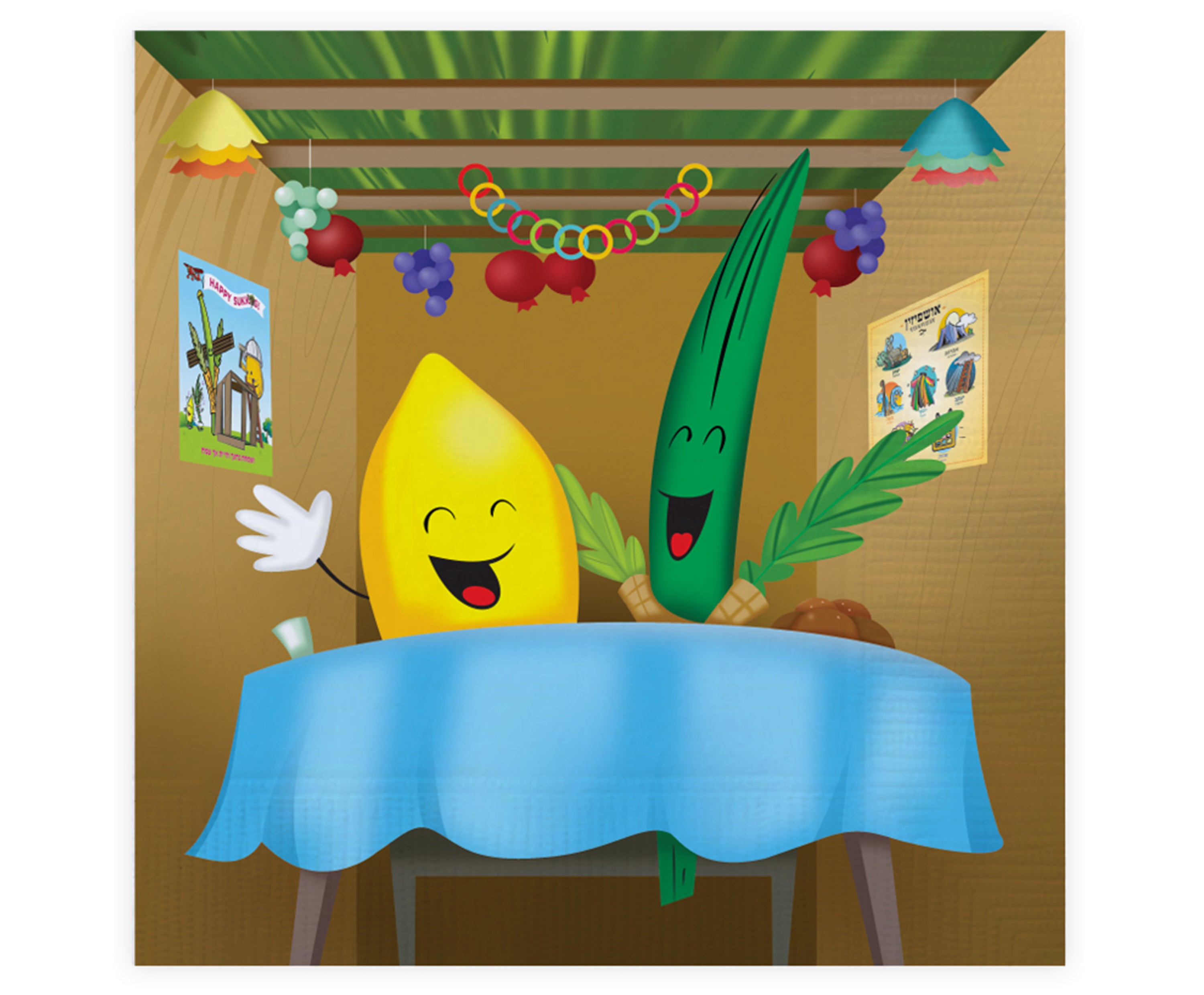 Sukkos Napkin - Table Scene