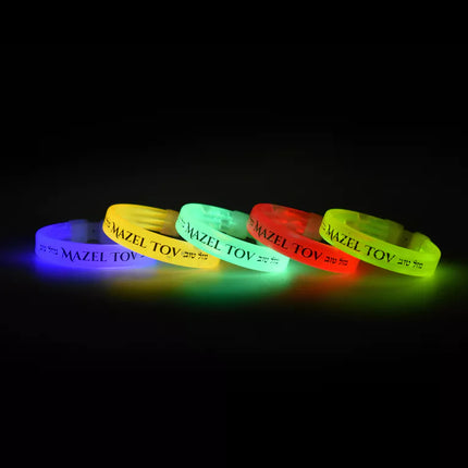 Mazal Tov Glow Wrist Bands