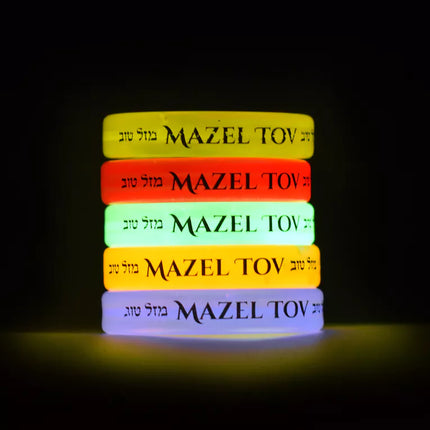 Mazal Tov Glow Wrist Bands