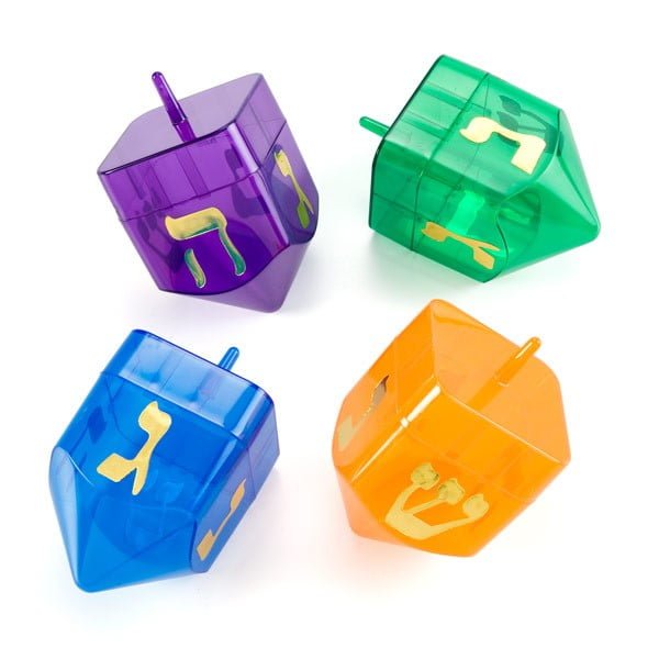 Refillable Dreidels - Case of 48 ASSORTED