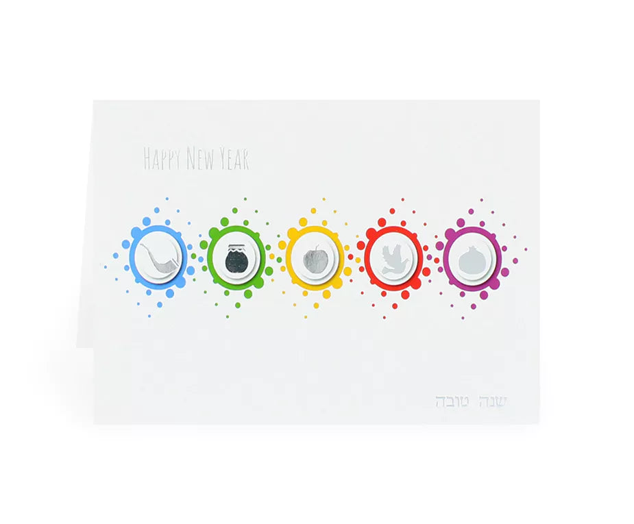 New Year Pack of 5 Foiled Cards - 14 Designs