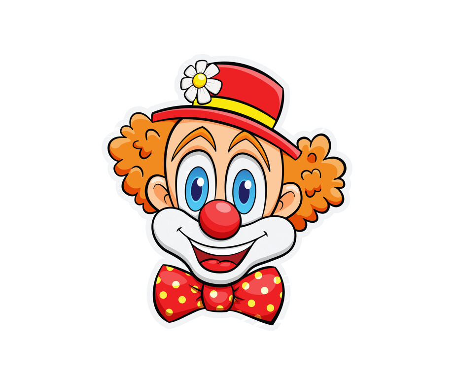 Clown Shaped Treat Bags - 6PK