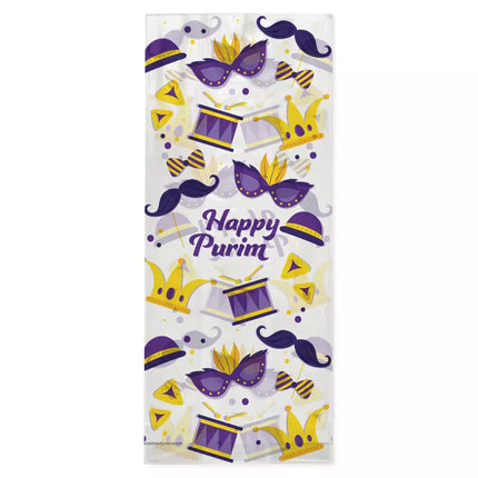 Purim Cellophane Treat Bag - 20PK (6 Types)