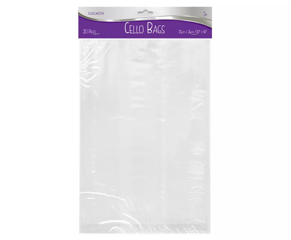 Clear Cello Bags - 8 Sizes