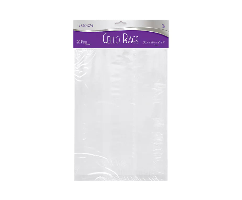 Clear Cello Bags - 8 Sizes
