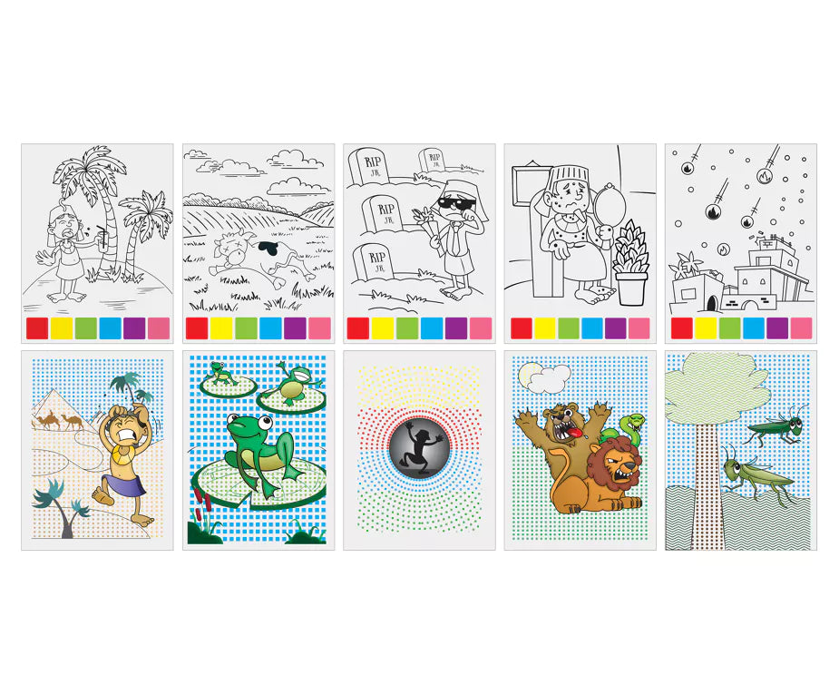 Ten Plagues Magic Paint Sheets