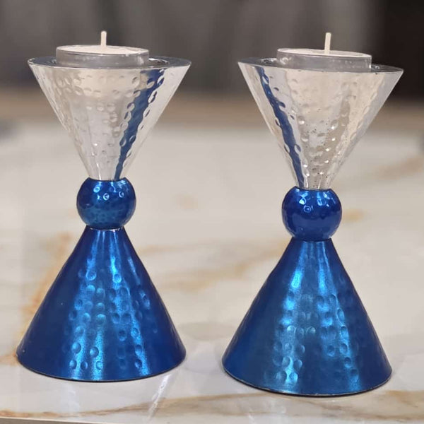 Multi Tone Candlestick - Hammered Finish