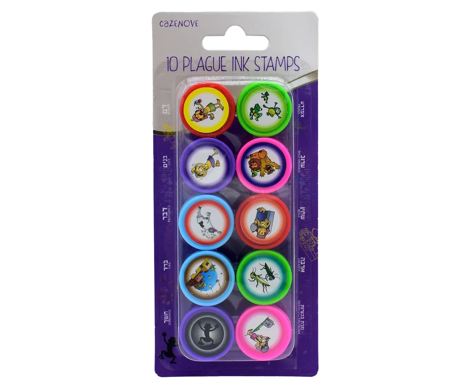 Passover 10 Plague Ink Stamps