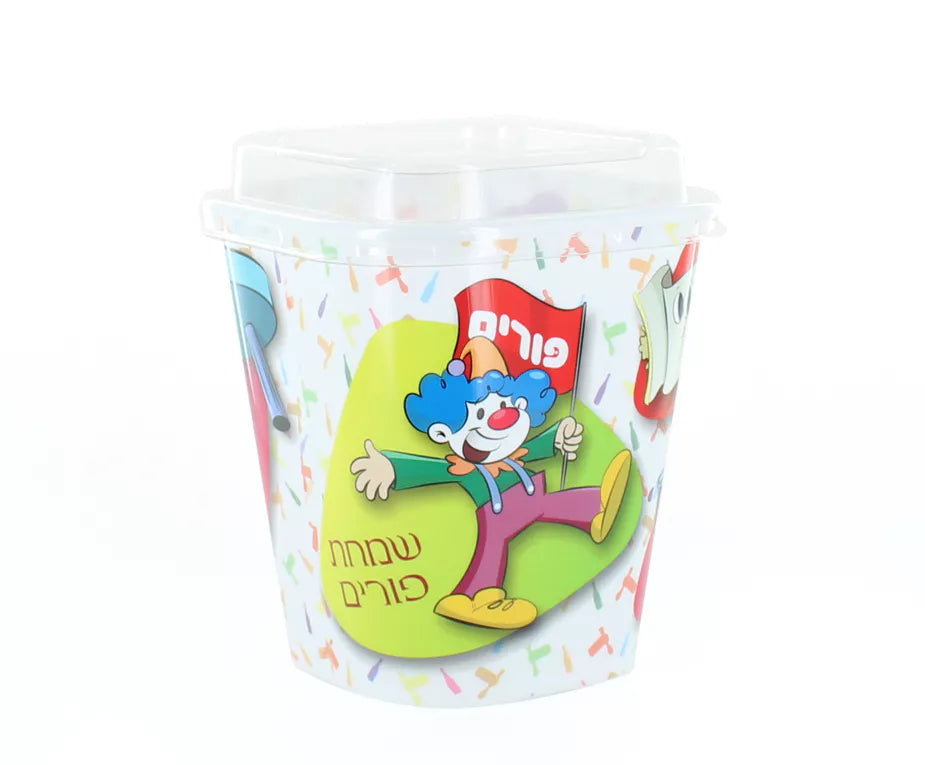 Purim Plastic Cup - Square 24PK