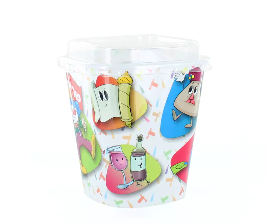 Purim Plastic Cup - Square 24PK