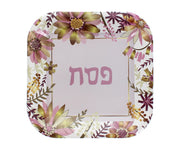 Passover Paper Plate 9" Floral Design