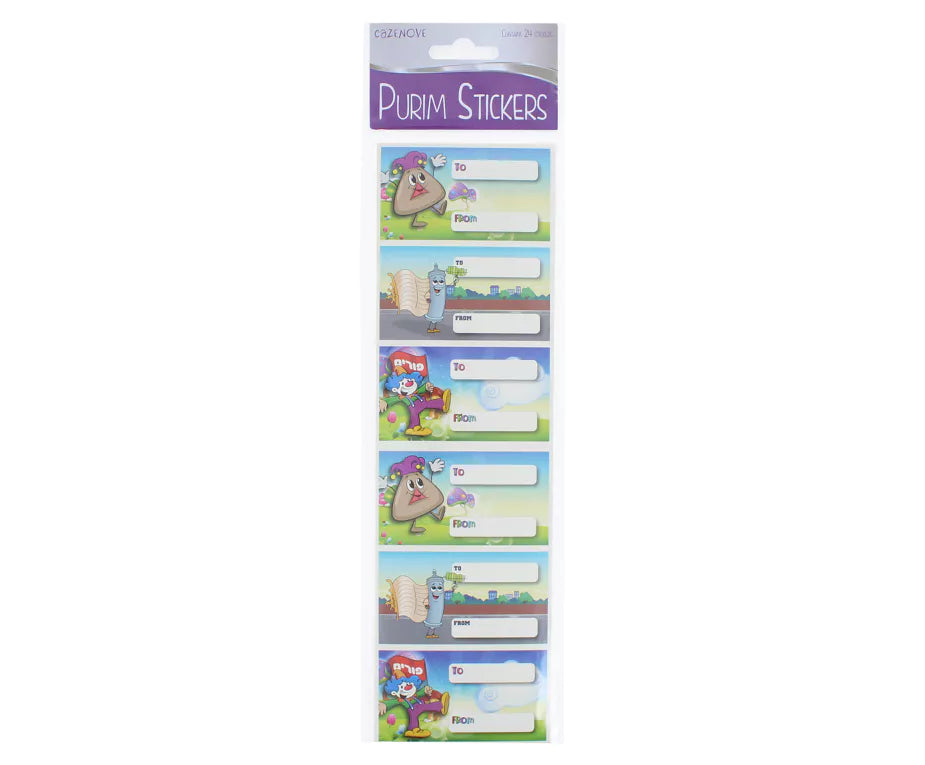 Purim Sticker Name Tag