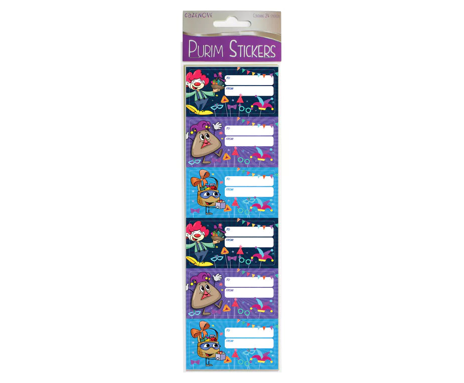 Purim Sticker Name Tag