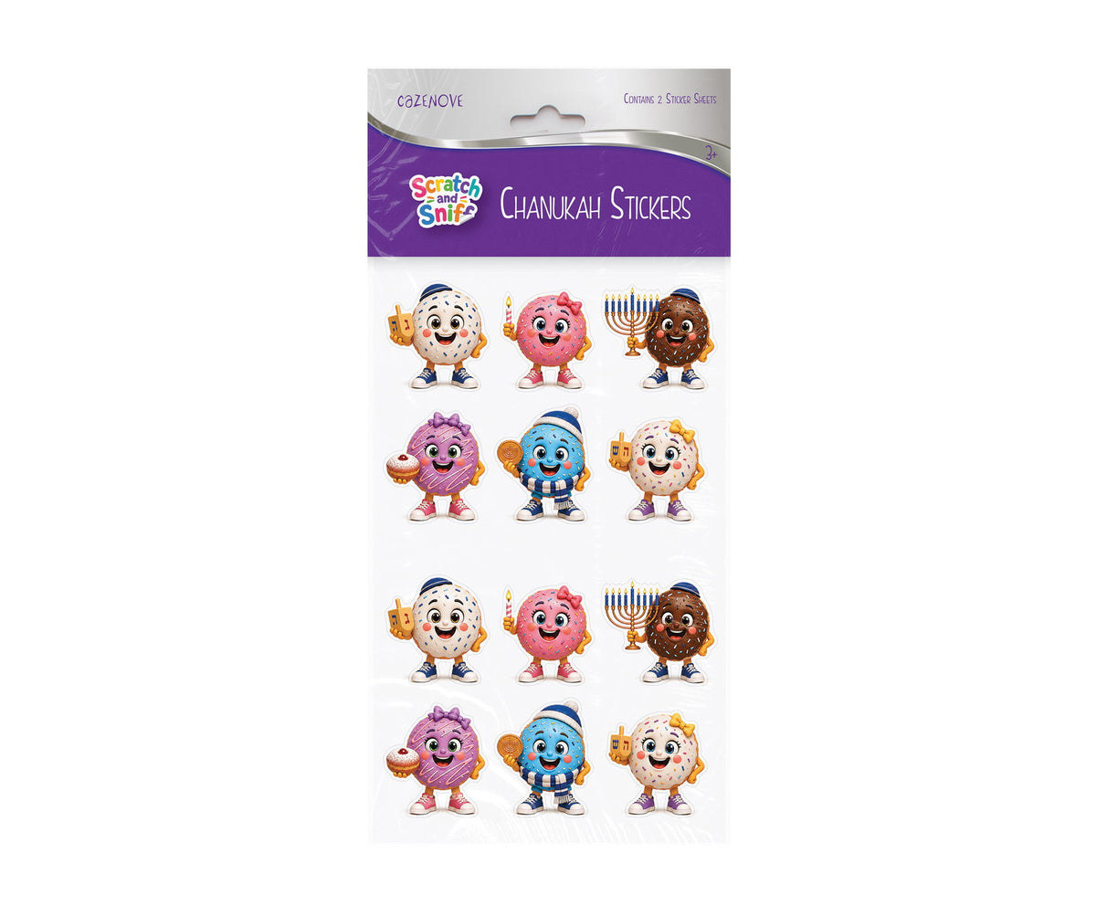 Scratch N Sniff Chanukah Stickers (Doughnuts)