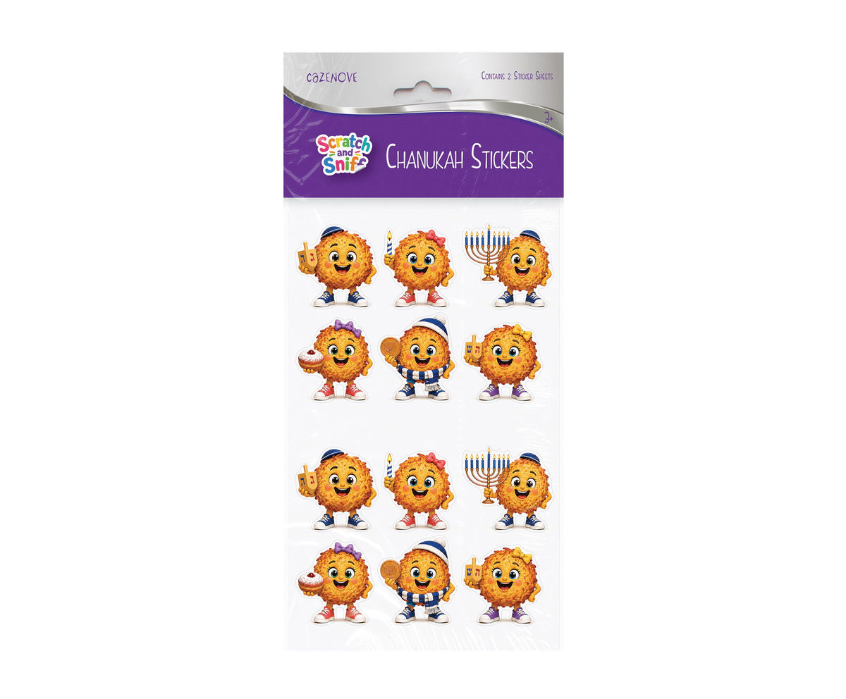 Scratch N Sniff Chanukah Stickers (Latkes)
