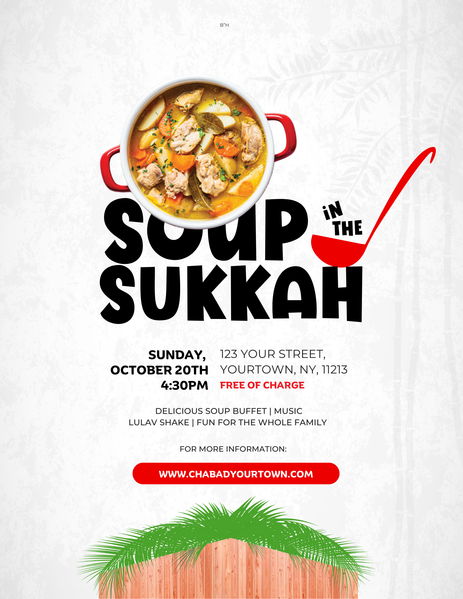 Sukkos - Soup In The Sukkah #1 - Flyer