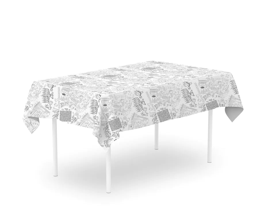 Color Your Own Chanukah Tablecloth