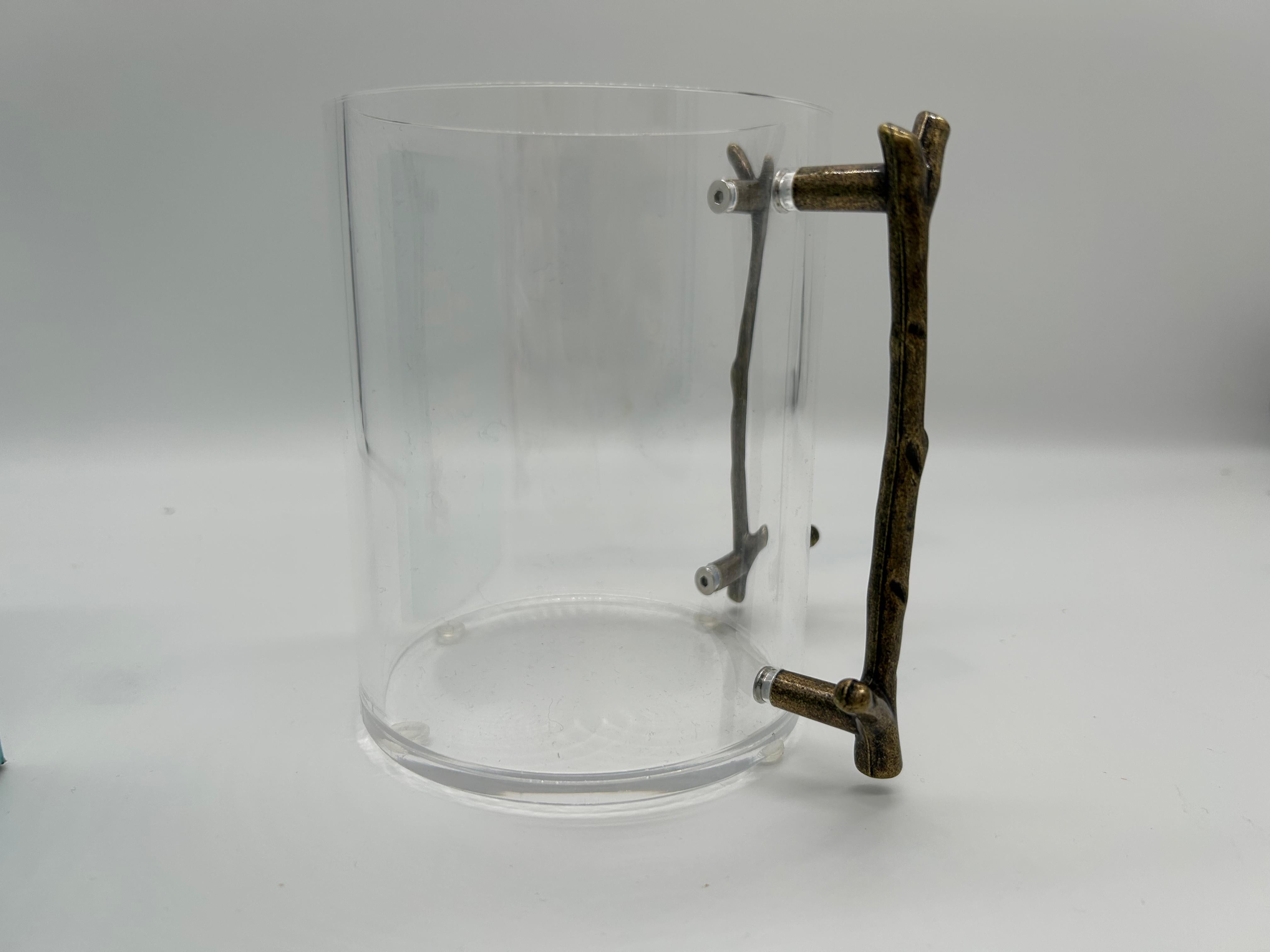 Acrylic Wash Cup - Bronze Handle