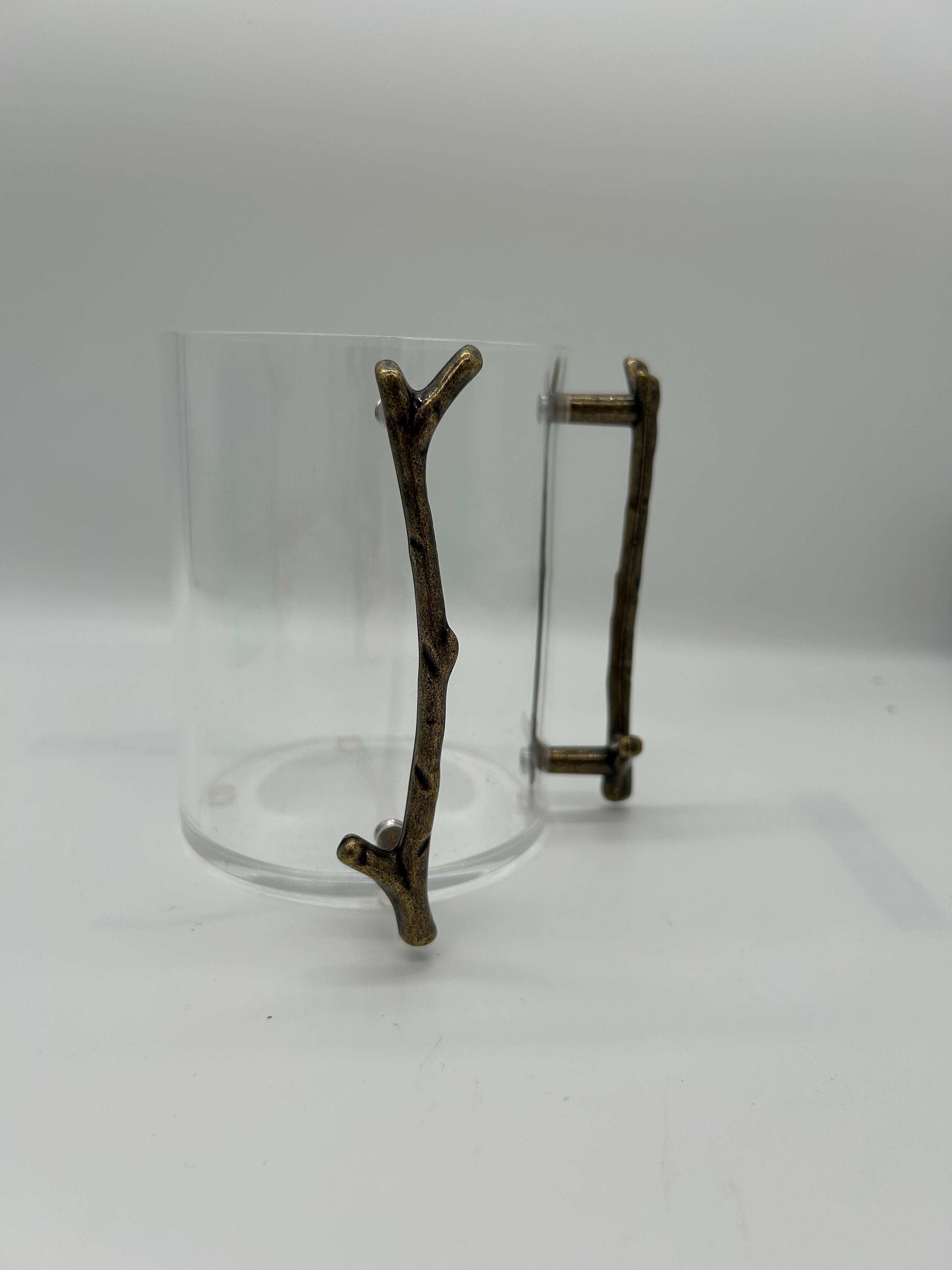 Acrylic Wash Cup - Bronze Handle