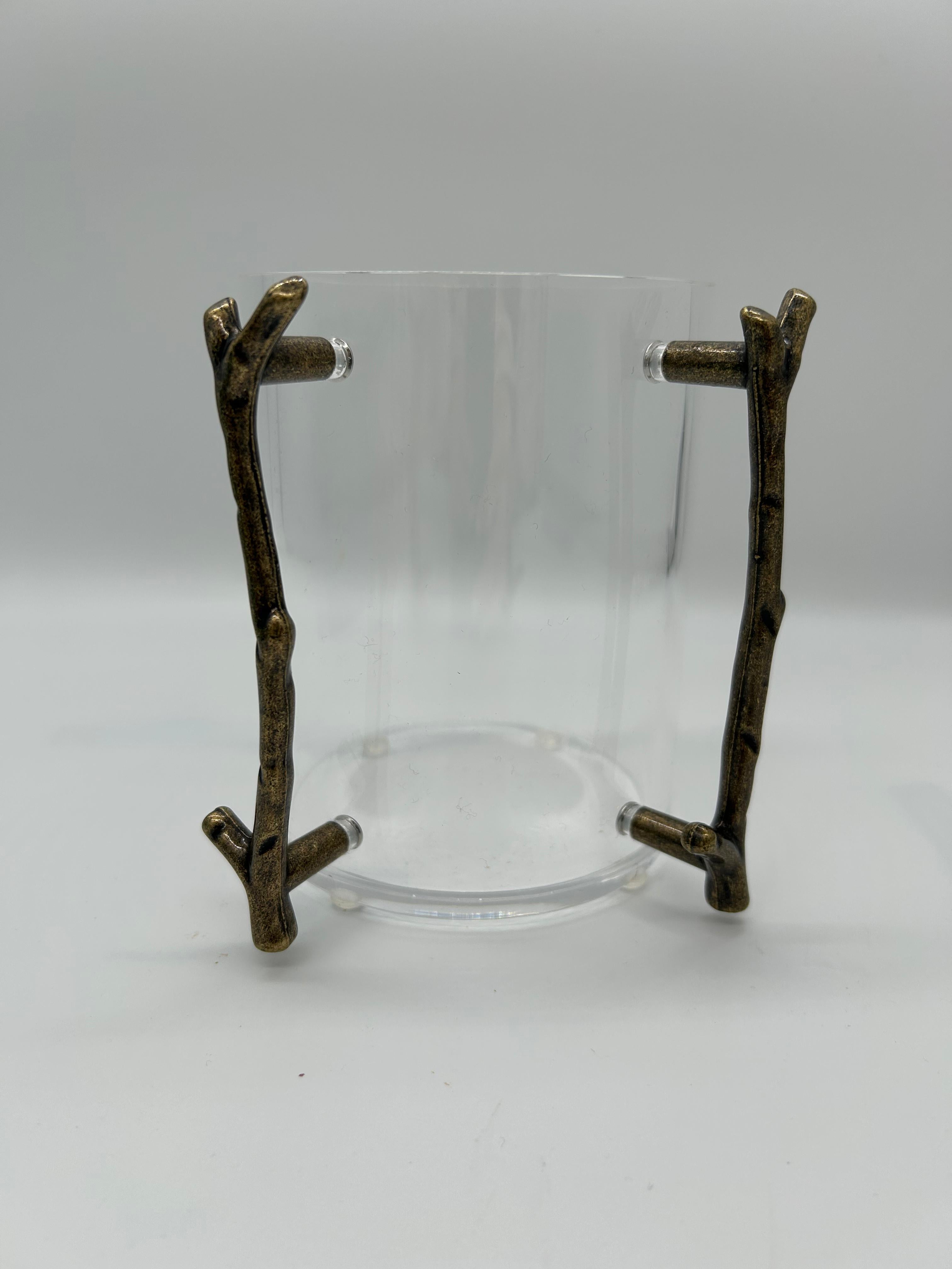 Acrylic Wash Cup - Bronze Handle