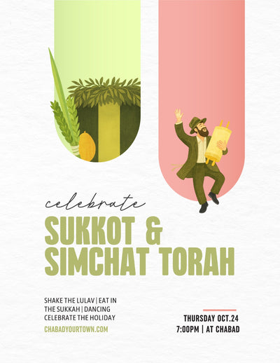 Sukkos and Simchas Torah Schedule - Flyer