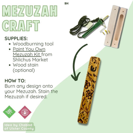 Paint Your Own Mezuzah Case- 24 Pk